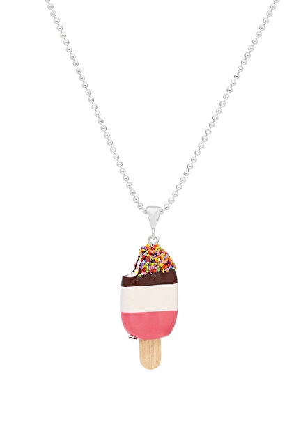 Colorblocked Dondurma Formlu Unisex Çocuk Kolye