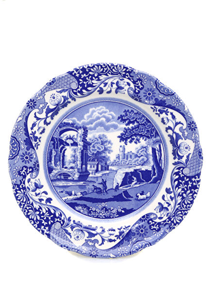 Blue Italian Porcelain Dinner Plate