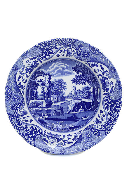 Blue Italian Porcelain Soup Plate