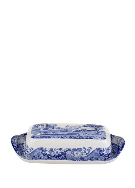 Blue Italian Porcelain Butter Bowl