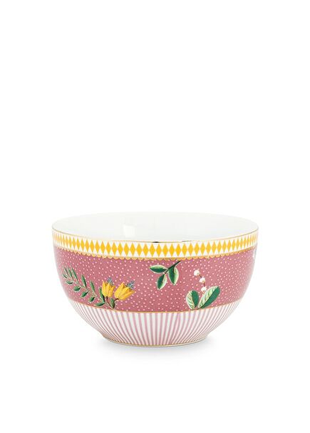 La Majorelle Pink Patterned Porcelain Bowl