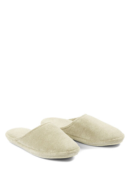 Olympia Krem Unisex Havlu Terlik