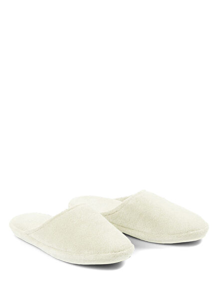 Olympia Beyaz Unisex Havlu Terlik