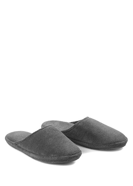 Olympia Antrasit Unisex Havlu Terlik