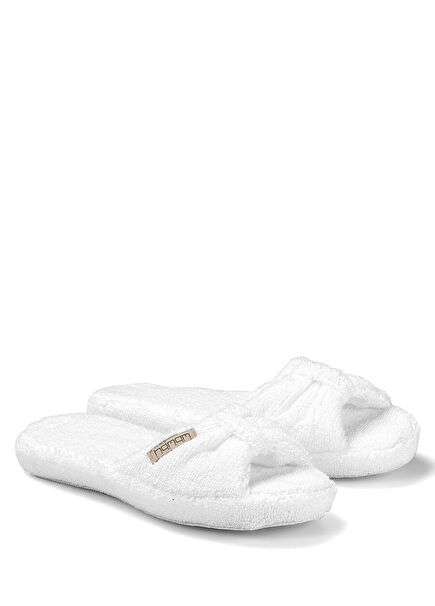 Pera White Women's Towel Slipper