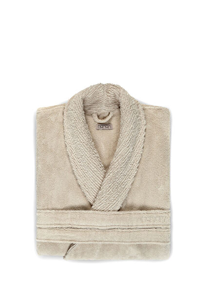 Galata Krem Organik Kontrast Unisex Bornoz