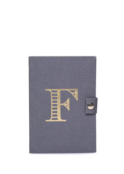 Lila Harf Baskılı Çıtçıtlı Defter