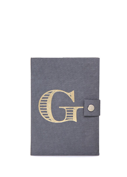 Lila Harf Baskılı Çıtçıtlı Defter