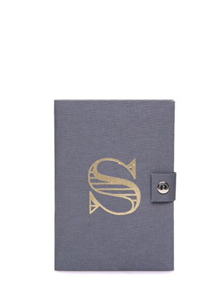 Lila Harf Baskılı Çıtçıtlı Defter