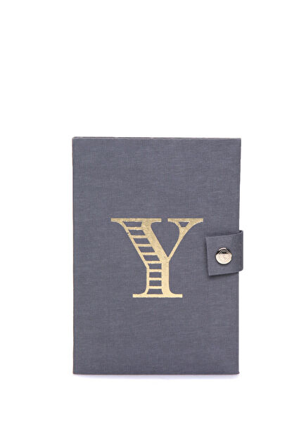 Lila Harf Baskılı Çıtçıtlı Defter