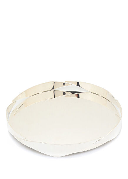 Sava Silver Metal Tepsi