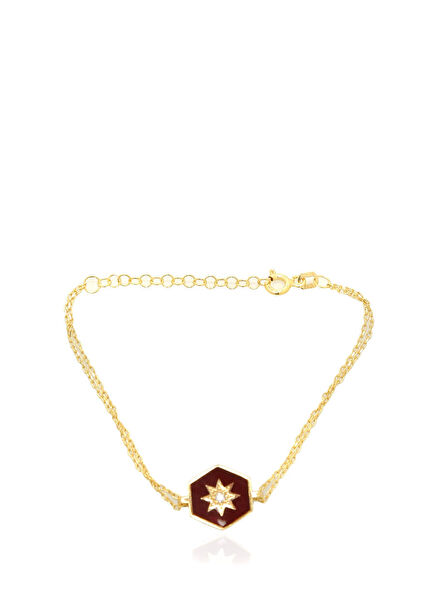 Gabrielle Yıldızlı Altın Kaplama Kadın Bileklik