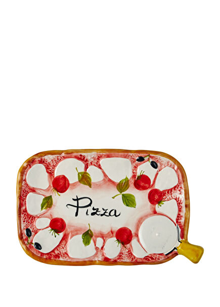 Beyaz Seramik Pizza Tabağı 29 cm