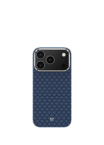 ArmorAir iPhone 17 Pro Max Kevlar ArmorGrid Mavi Magsafe Uyumlu  Telefon Kılıfı