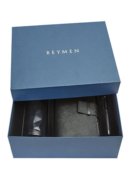 Siyah Deri Ofis Seti