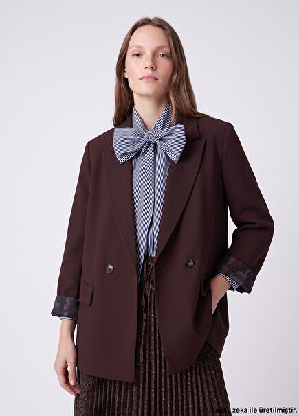 Mürdüm Kruvaze Blazer