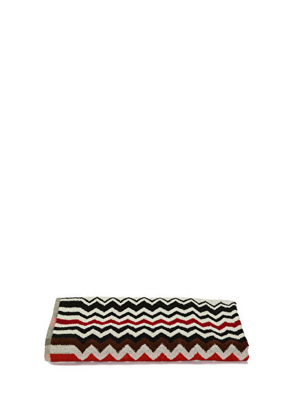 Best Kırmızı Zikzak Desenli Banyo Havlusu