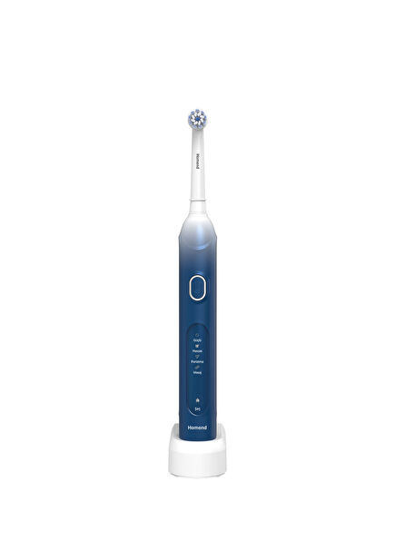 Brushboss 4701H Blue 4-Mode Smart Timer Rechargeable Toothbrush