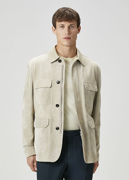 Beige Suede Jacket