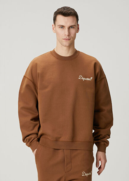Relax Fit Signature Kahverengi Sweatshirt