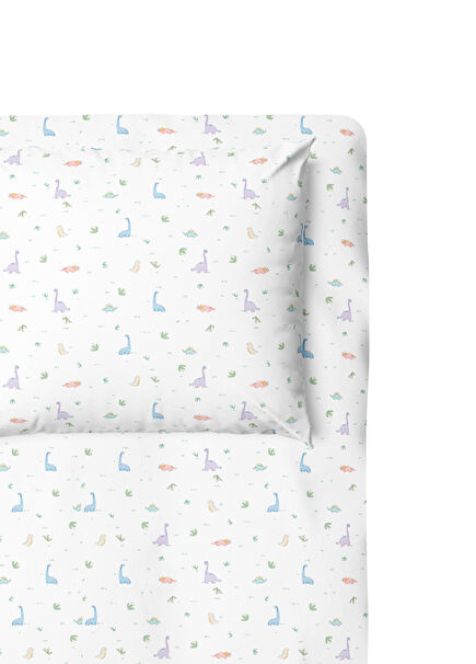 Dino Organik Pamuk Saten Bebek Çocuk Lastikli Çarşaf Seti 70 x 140 cm