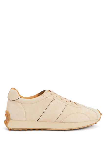 Krem Kadın Deri Sneaker