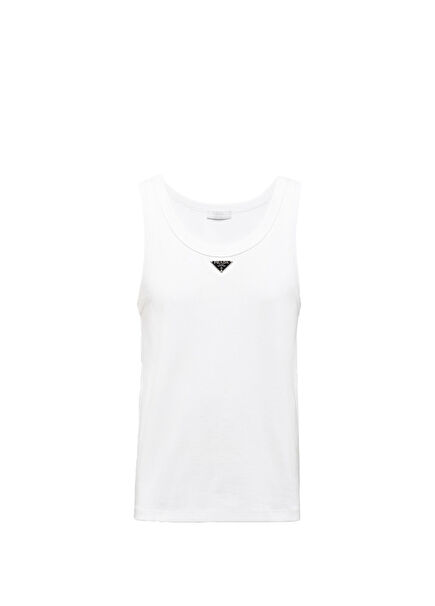 White Cotton Men's Tank Top Tank Top