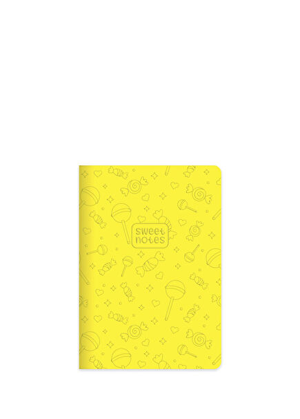 Neon Candy Yellow Thermo Leather and Hard Cover Lined Notebook