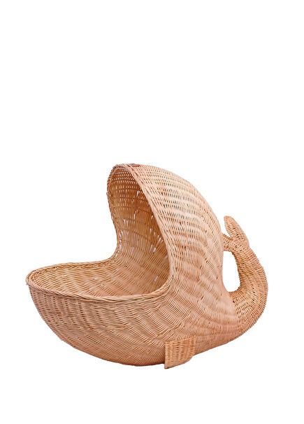 Whale Rattan Toy Basket