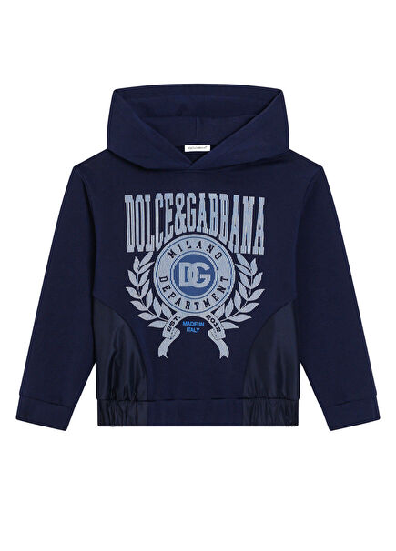 Boys' Sweatshirt With Dark Blue Garnish