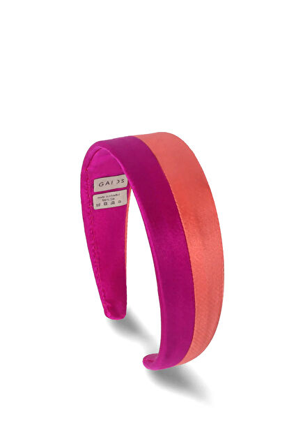 Hybrid Gia Fuşya Mercan İpek Kumaş Kadın Taç