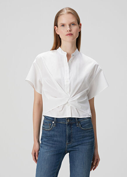 Gretchen Beyaz Poplin Gömlek