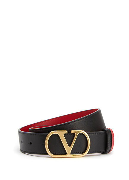VLogo Double-Sided Women's Leather Belt