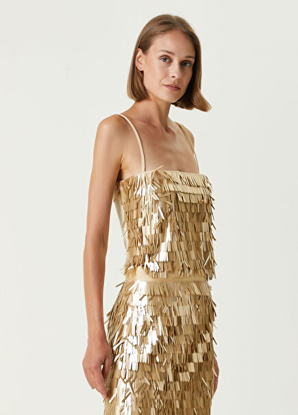 Goldy İşlemeli Abiye Bluz