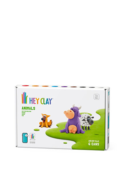 Animals Cow Dog and Sheep 6-Pack Air Dry Clay