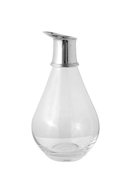 Glass Carafe with Pewter Detail