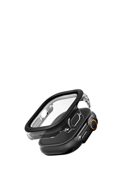 Voute Watch 49mm Black Smart Watch Case with Glass Screen Protector