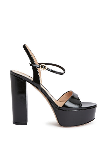 Marlena Black Women's Leather Sandals