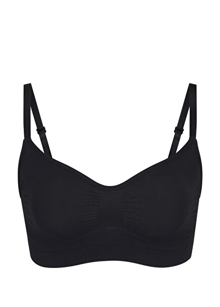 Seamless Sculpt Black Bralette