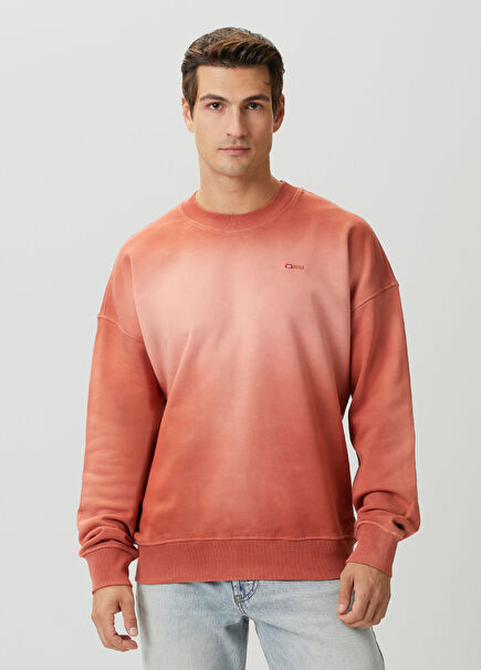 Relaxed Slightly Fit Orange Oversized Sweatshirt