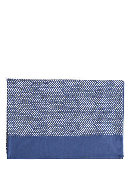 Gaya Printed Blue Cotton Tablecloth 150x150 Cm