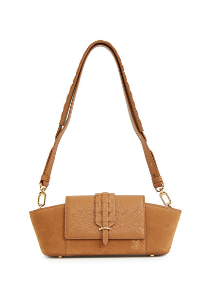 Navis Tan Women's Suede Bag
