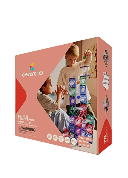 Ball Run Creative Pack Pastel Magnetic Blocks 70 Pieces 3+ Years Building Toy