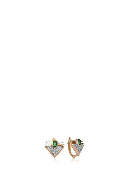 Prego Green Earring 14K Women's Gold Earrings