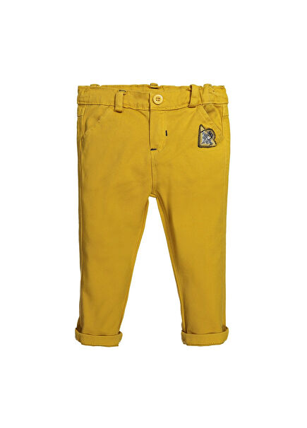 Baby Boy / Kids Basic Pants with Yellow Crest Detailed Pockets