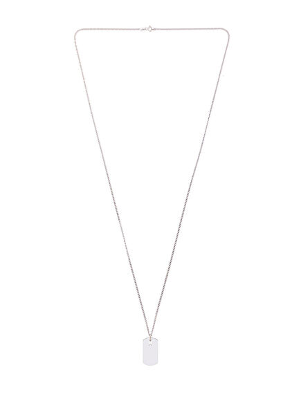 Plate Necklace in Silver