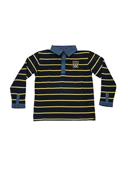 Çizgili Erkek Çocuk Polo Yaka T-Shirt