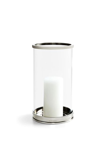 Hurricane Small Silver Candle Holder