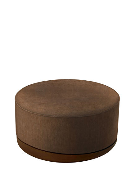 Lisbon Coffee Velvet Oversized Pouf