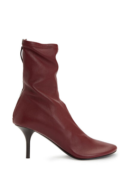 Bordo Kadın Deri Bot